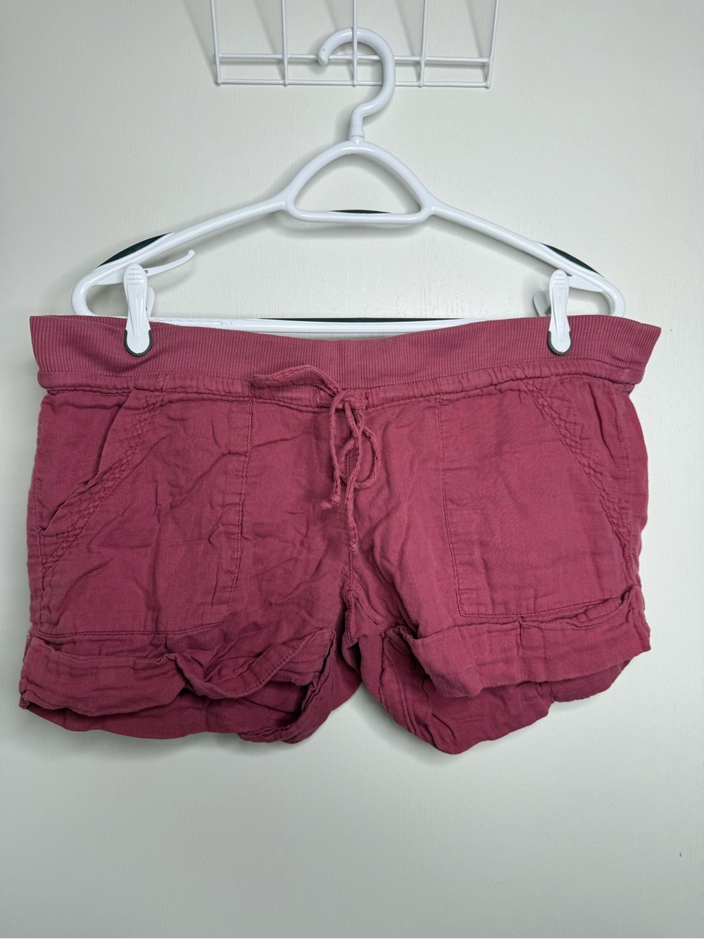 Women’s Kismet Drawstring Cotton Casual Shorts - Rose